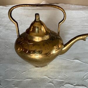 Vintage Miniature Brass Teapot
